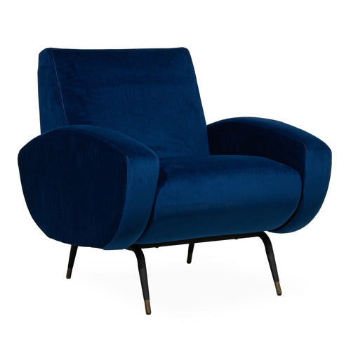 BROOKLYN AND BELLA MODERN MILAN VELVET ARMCHAIR