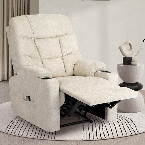 LIVING FUSION TOWSON UPHOLSTERED MASSAGE RECLINER ARMCHAIR