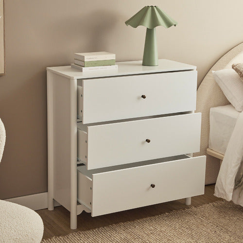 MADDISON LANE WHITE AMELIE 3 DRAWER CHEST