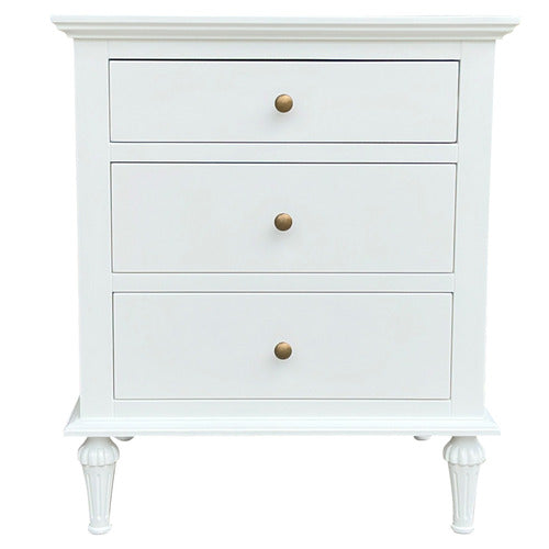 HAMILTON FURNITURE WHITE ATHAN SIDE TABLE