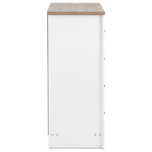CORE LIVING WHITE & NATURAL EAST HASTINGS CHEST OF DRAWERS