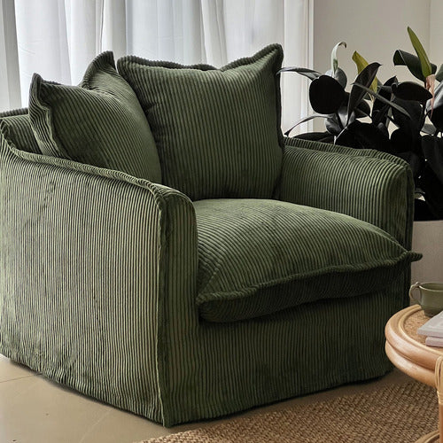 HYDE PARK HOME CUMULUS CORDUROY SLIPCOVER ARMCHAIR