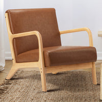 LIVING FUSION KAMDEN FAUX LEATHER ARMCHAIR