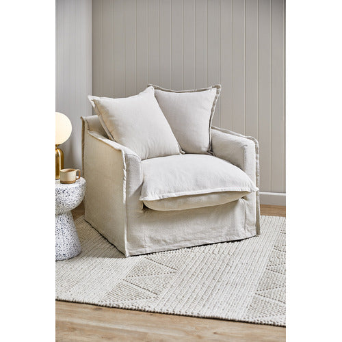 HYDE PARK HOME CUMULUS COTTON SLIPCOVER ARMCHAIR