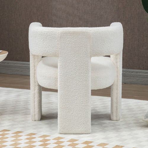 POMAIRE 3 LEGGED BOUCLE OCCASIONAL CHAIR