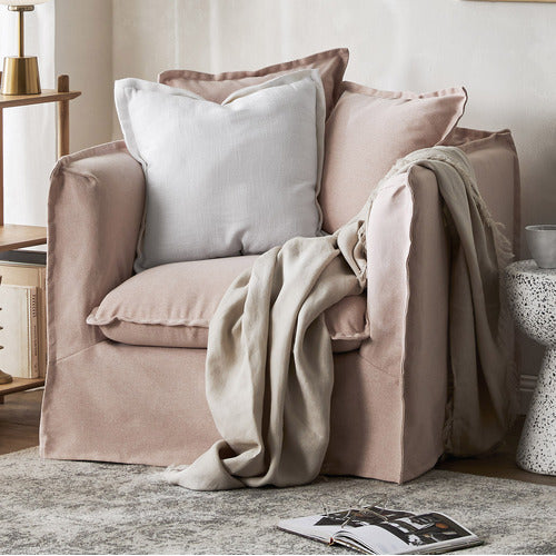 MONTAUK UPHOLSTERED SLIPCOVER ARMCHAIR