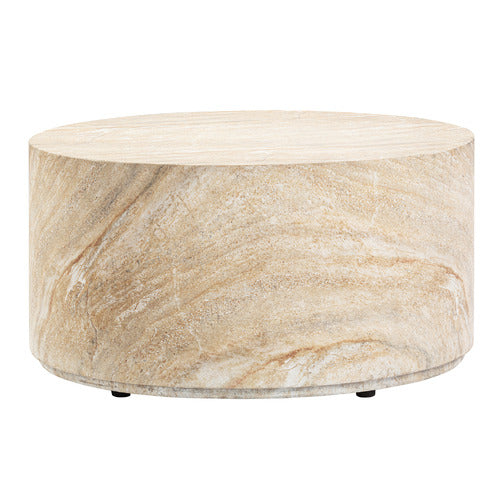 LENNOX TRAVERTINE-LOOK OUTDOOR COFFEE TABLE