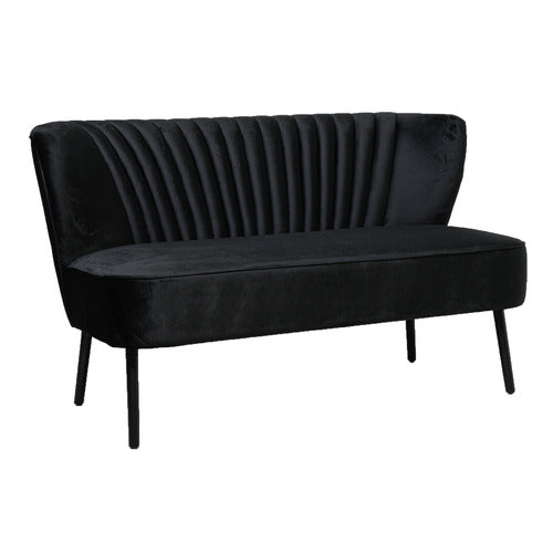BROOKLYN AND BELLA BLACK 2 SEATER SOFA