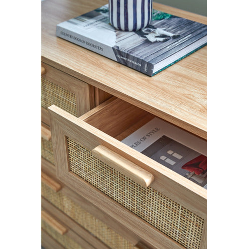 LIVING FUSION HOLLY RATTAN 5 DRAWER CHEST