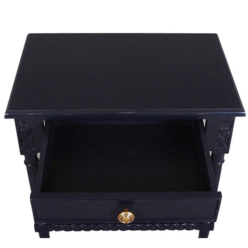 ELEGANT DESIGNS BLACK SANTA MARIA BEDSIDE TABLE