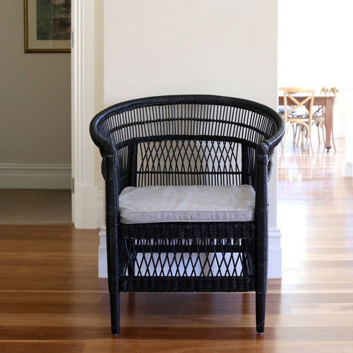 HYDE PARK HOME MALAWI RATTAN CLUB CHAIR