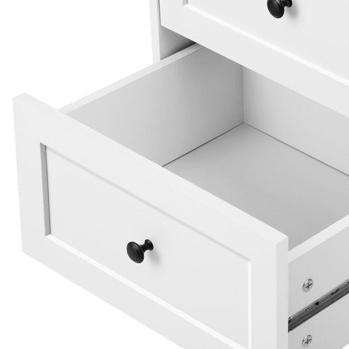 LIVING FUSION WHITE AURORA 2 DRAWER BEDSIDE TABLE
