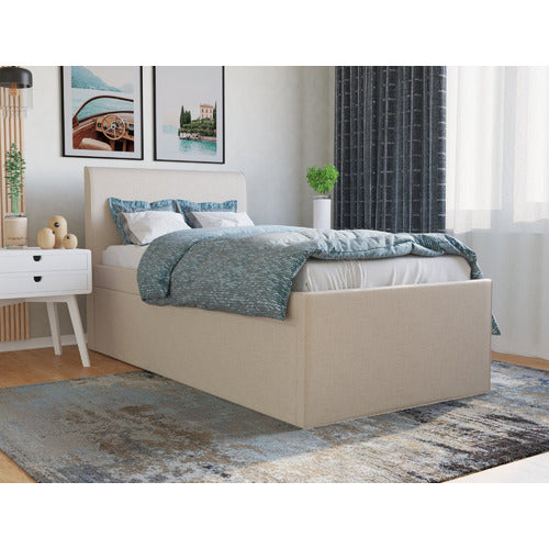 RAWSON & CO LIANNE UPHOLSTERED KING SINGLE BED WITH TRUNDLE