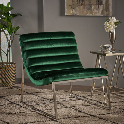 FURNITURE MARKET CHANTELLE VELVET ACCENT CHAIR