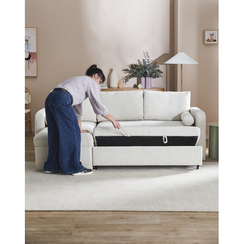 FRIDA 4 SEATER QUEEN SOFA BED WITH REVERSIBLE CHAISE