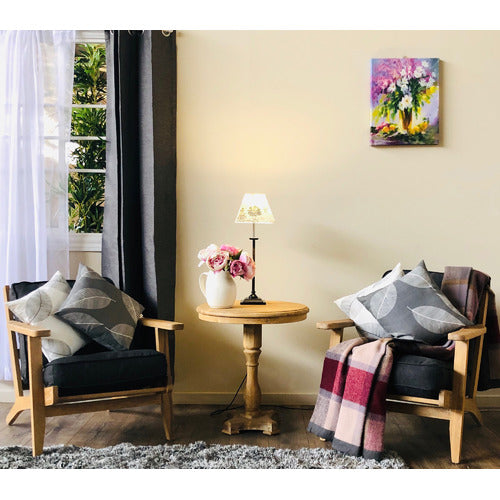 NATURALLY PROVINICIAL COILA SOLID OAK & LINEN LEISURE ARMCHAIR