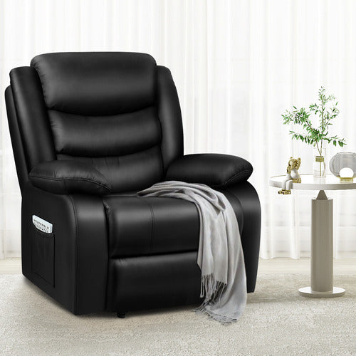 HOXTON ROOM KEHINDE FAUX LEATHER RECLINER ARMCHAIR
