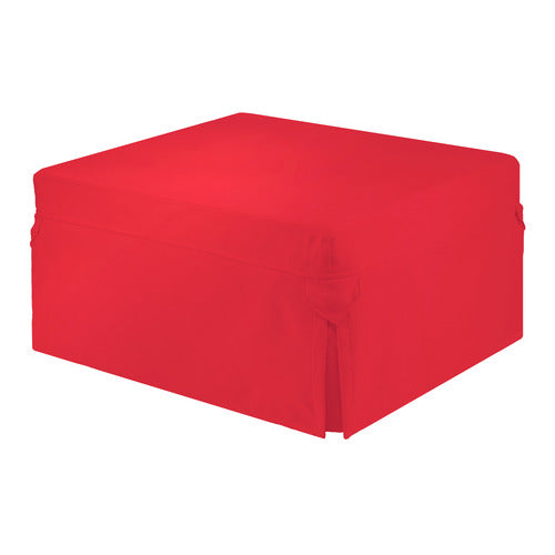 DECOR TRADERS FOLDLUX CONVERTIBLE OTTOMAN SOFA BED WITH CASTORS & SLIPCOVER