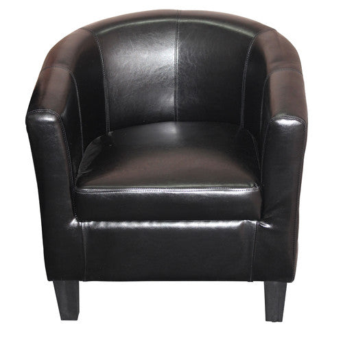 BY DESIGNS ASHER FAUX LEATHER TUB CHAIR