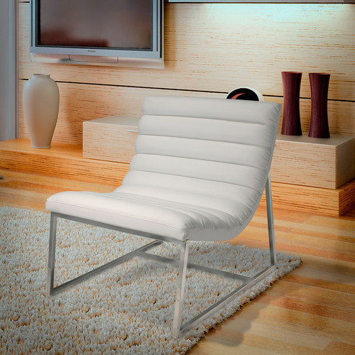 FURNITURE MARKET EIVISSA FAUX LEATHER ACCENT CHAIR