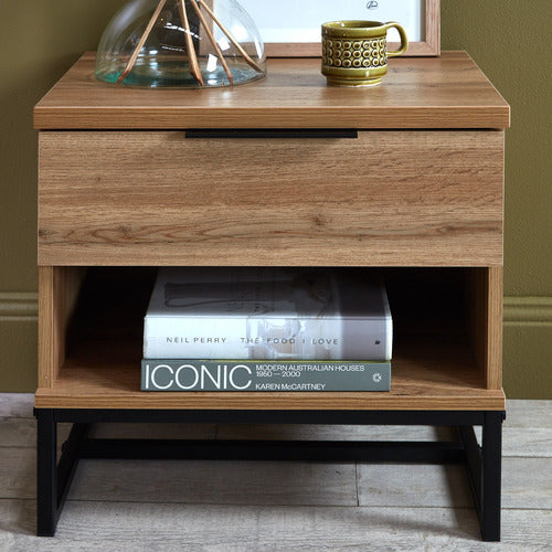 OAK FINISH JACKSON BEDSIDE TABLE