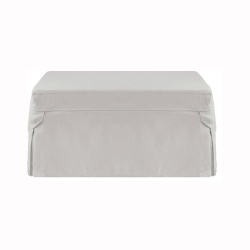 DECOR TRADERS FOLDLUX CONVERTIBLE OTTOMAN SOFA BED WITH CASTORS & SLIPCOVER