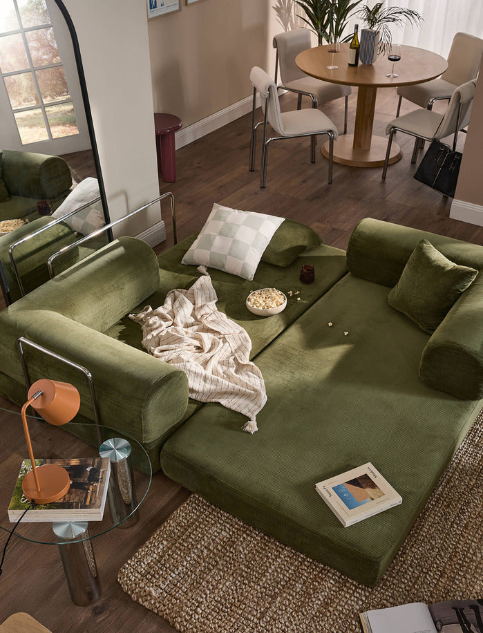 CARLY CURVED GLASS COFFEE TABLE