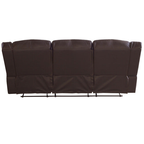 SOUTHERN STYLERS IPANEMA 3 SEATER FAUX LEATHER RECLINER SOFA