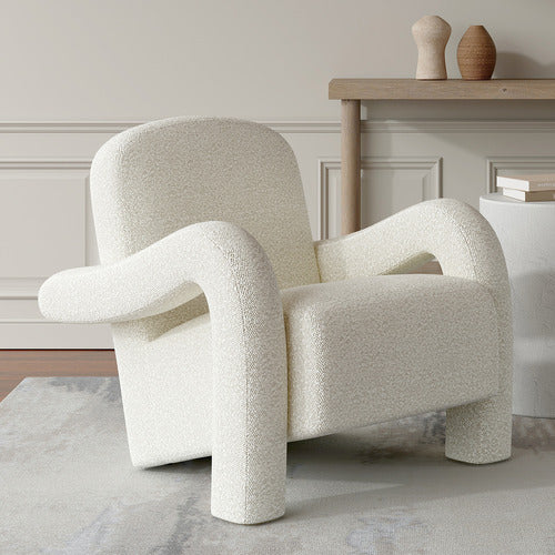 EVER DREAMING LIVING JULIAN BOUCLE ACCENT CHAIR