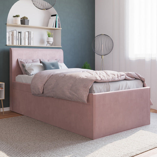 RAWSON & CO SELINA VELVET KING SINGLE BED WITH TRUNDLE