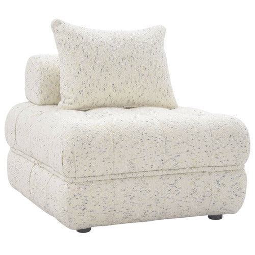 EVER DREAMING LIVING BEIGE ELLA 4 SEATER WOOL-BLEND SOFA & OTTOMAN SET