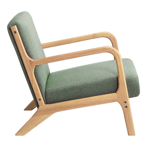 LIVING FUSION KAMDEN RUBBERWOOD ARMCHAIR