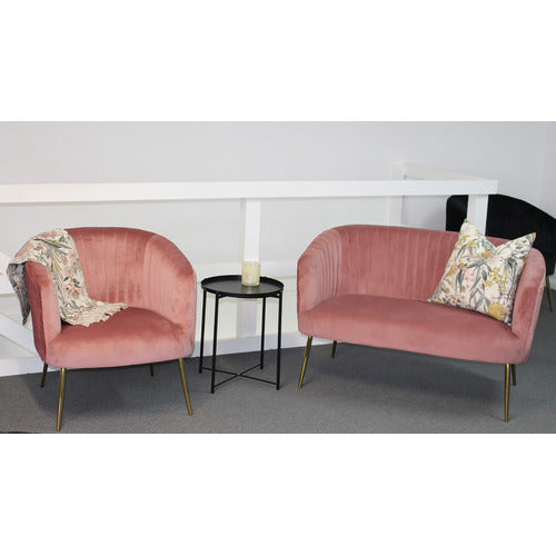 BY DESIGNS KARINA VELVET ACCENT CHAIR