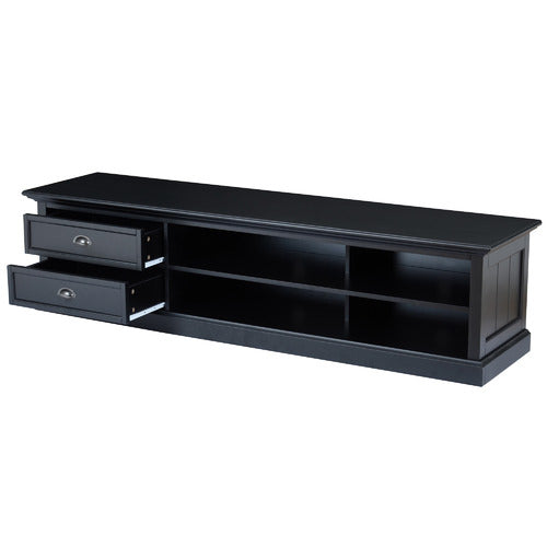 BLACK MAISON LARGE TV ENTERTAINMENT UNIT