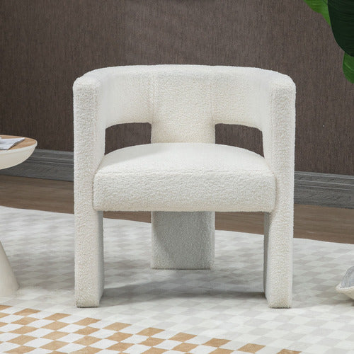 POMAIRE 3 LEGGED BOUCLE OCCASIONAL CHAIR