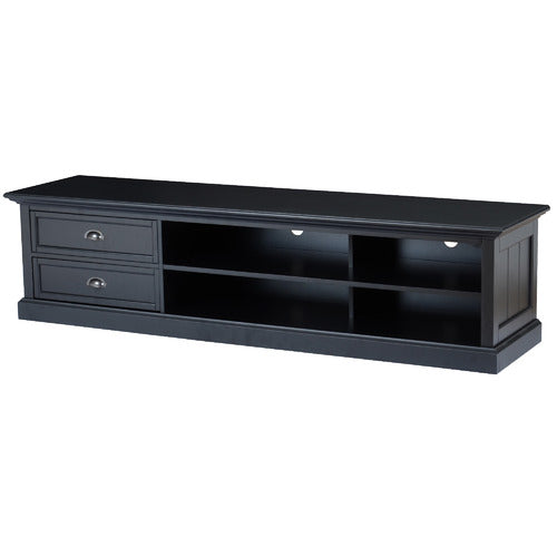 BLACK MAISON LARGE TV ENTERTAINMENT UNIT