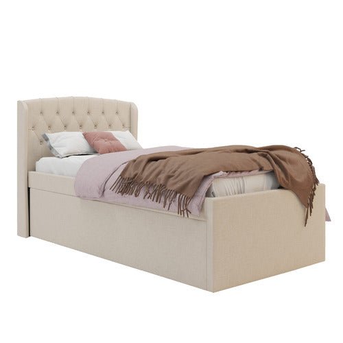 RAWSON & CO JORDANOV UPHOLSTERED KING SINGLE BED WITH TRUNDLE
