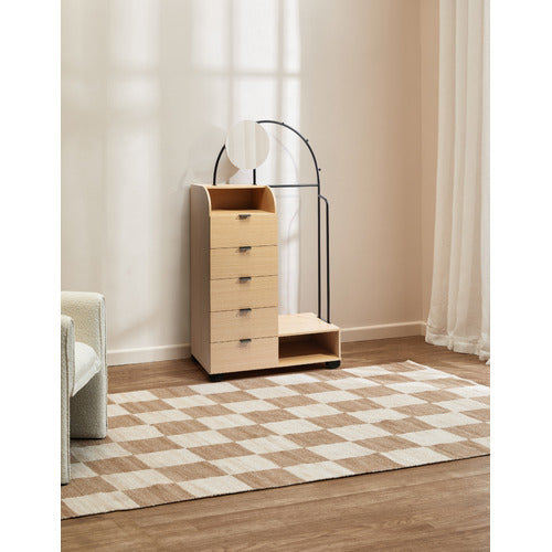 JOANE ARCHED ENTRYWAY WARDROBE WITH MIRROR