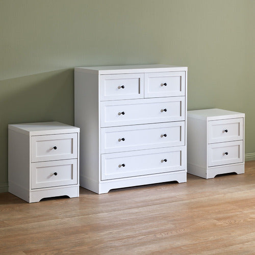 LIVING FUSION WHITE AURORA 5 DRAWER CHEST