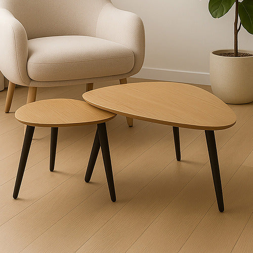 EXQUISITE LIVING 2 PIECE AMATO NESTING COFFEE TABLE SET