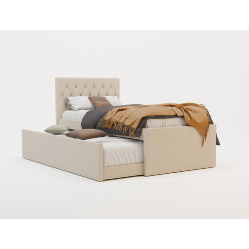 RAWSON & CO GRIFFITHS UPHOLSTERED KING SINGLE BED WITH TRUNDLE