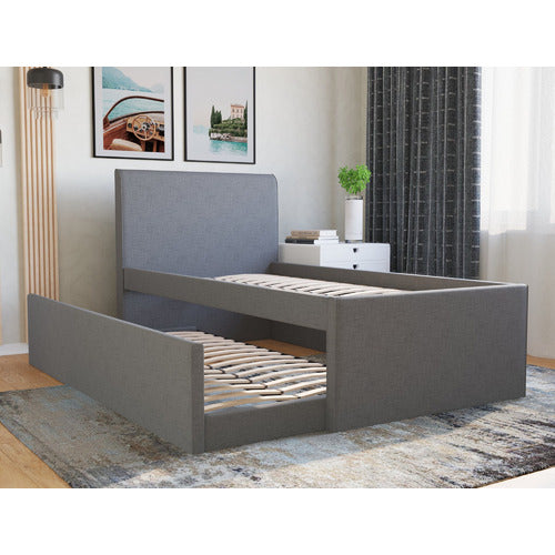 RAWSON & CO GREY KING SINGLE HAZEL TRUNDLE BED
