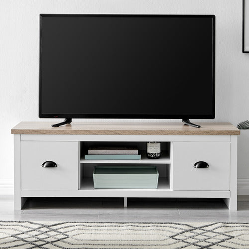 CORE LIVING WHITE & NATURAL EAST HASTINGS ENTERTAINMENT UNIT