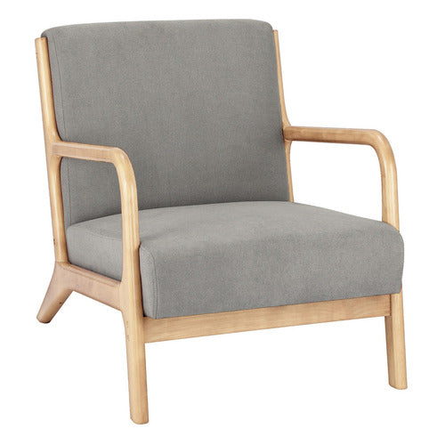 LIVING FUSION KAMDEN RUBBERWOOD ARMCHAIR
