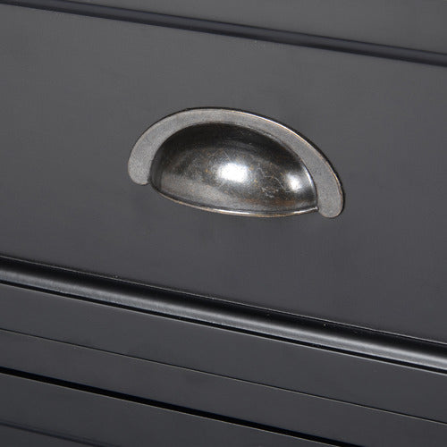 BLACK MAISON LARGE TV ENTERTAINMENT UNIT