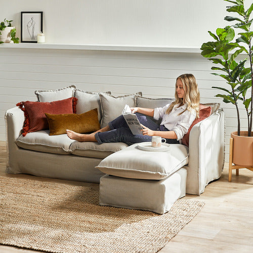 MONTAUK SLIPCOVER REVERSIBLE CHAISE SOFA