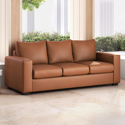 ARMADA COMMERCIAL LAYTON 3 SEATER FAUX LEATHER SOFA