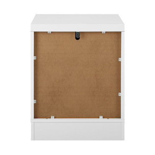 LIVING FUSION WHITE AURORA 2 DRAWER BEDSIDE TABLE