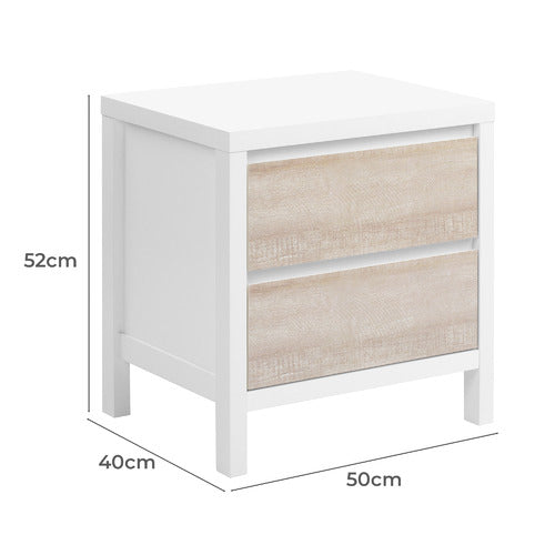 WHITEWASH KINGSCLIFF BEDSIDE TABLE