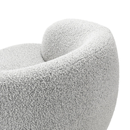 CONTINENTAL DESIGNS CREAM CUDDLE SWIVEL BOUCLE ARMCHAIR